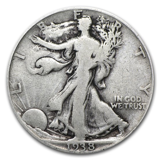 1938-D Walking Liberty Half Dollar Fine 1938-D Walking Liberty Half Dollar Fine